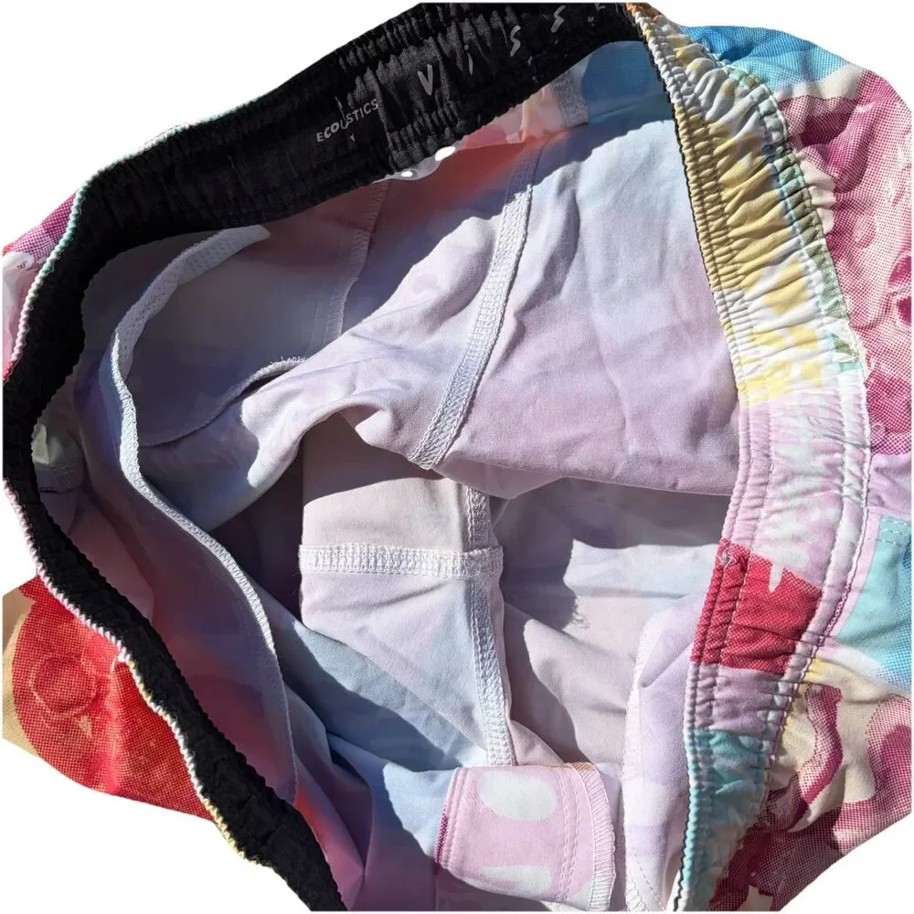 Vissla Tropical Mud Flappers XL Ecolastic Surfing BoardShort Drawstring 16.5”